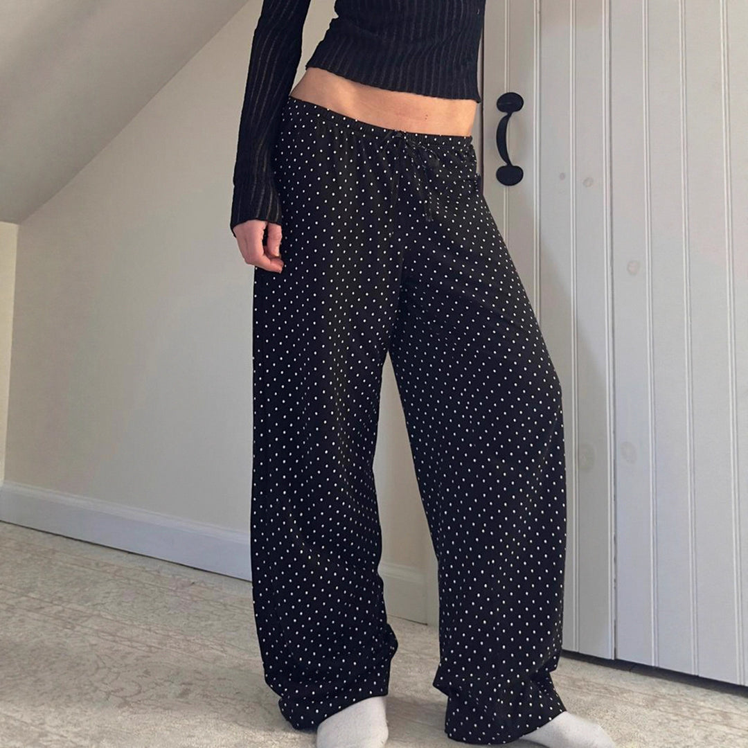 Damen lässige Freizeithose mit Punkten EB