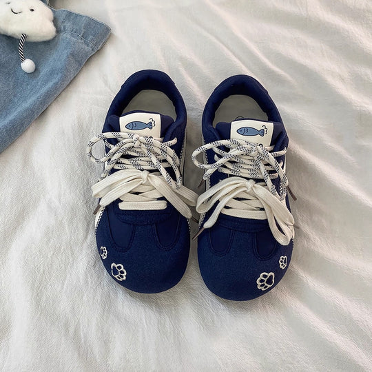 Damen Sportliche Sneakers mit verspieltem Tierdesign und flexiblem Obermaterial EB
