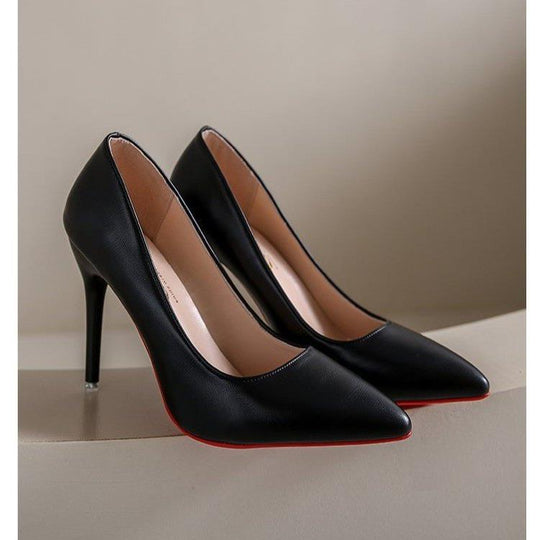 Damen elegante Stiletto-Pumps mit glänzender Lackoberfläche EB