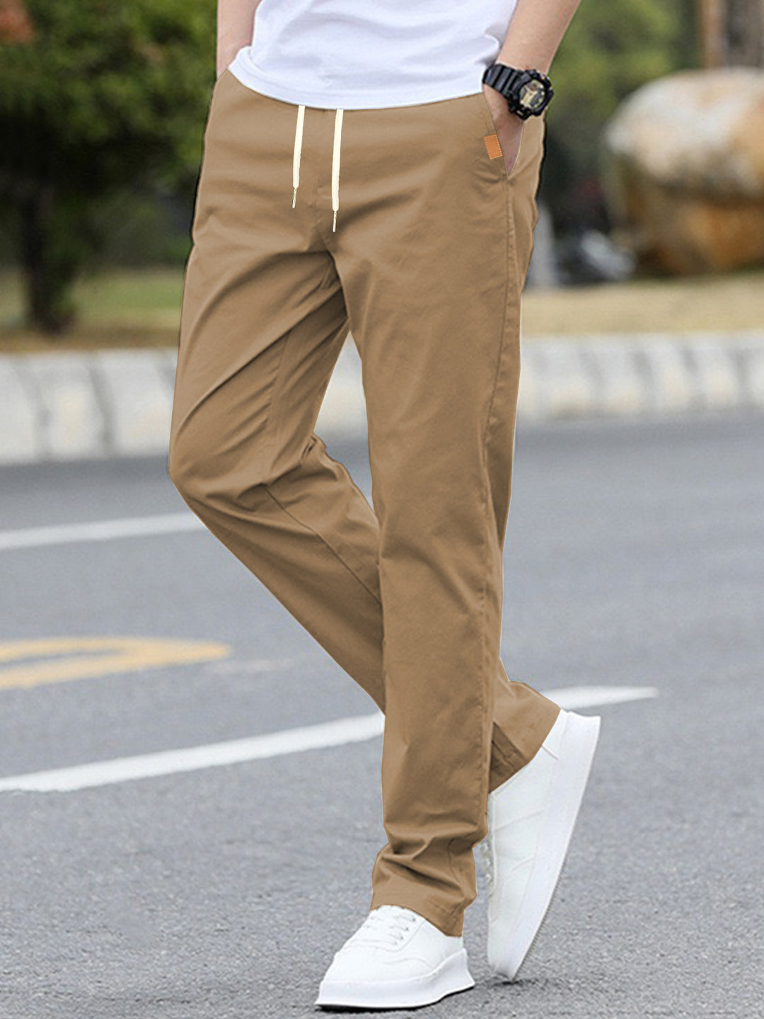 Herren Freizeit-Hose mit atmungsaktivem Material und elastischem Bund EB