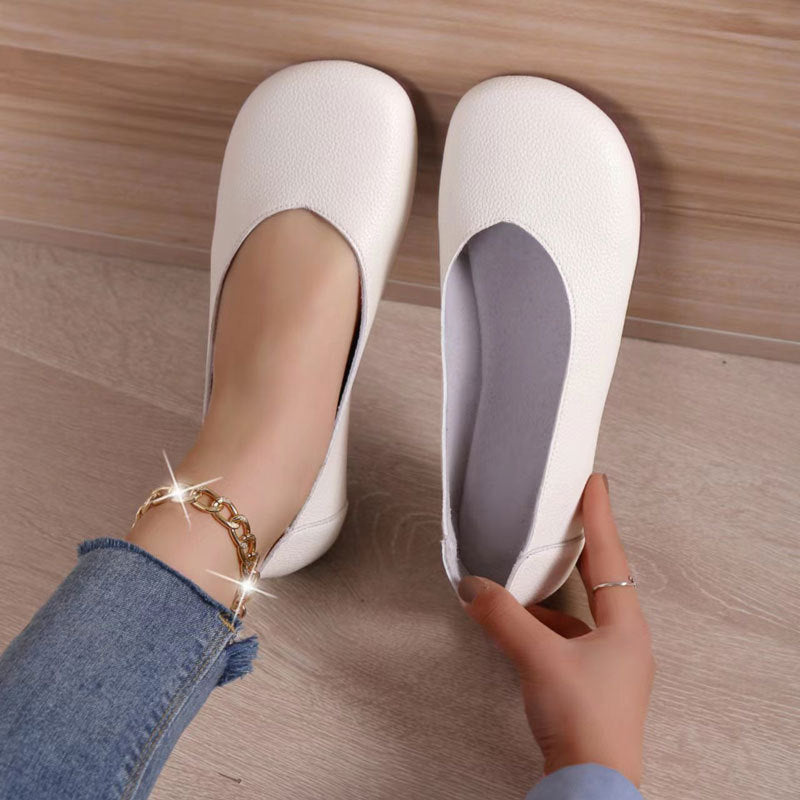 Damen Ballerinas aus hochwertigem Kunstleder mit gepolsterter Innensohle und elastischem Einstieg EB