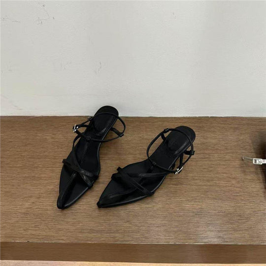 Damen spitze Slingback Sandalen mit elegantem Riemendesign EB