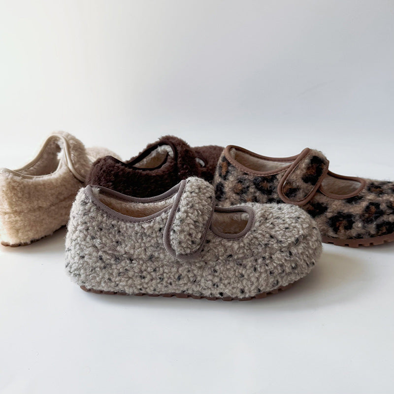 Damen Kuschelige Hausschuhe mit verstellbarem Riemen und weichem Innenfutter EB