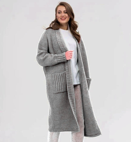 Damen Oversized Strickmantel EB