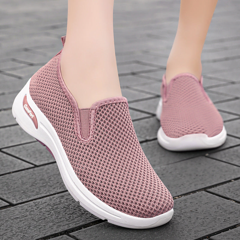 Damen Atmungsaktive Slip-On Sportschuhe mit elastischem Obermaterial EB