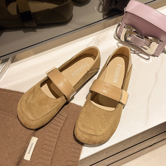 Damen Ballerina-Schuhe mit verstellbarem Riemen und weichem Innenfutter EB