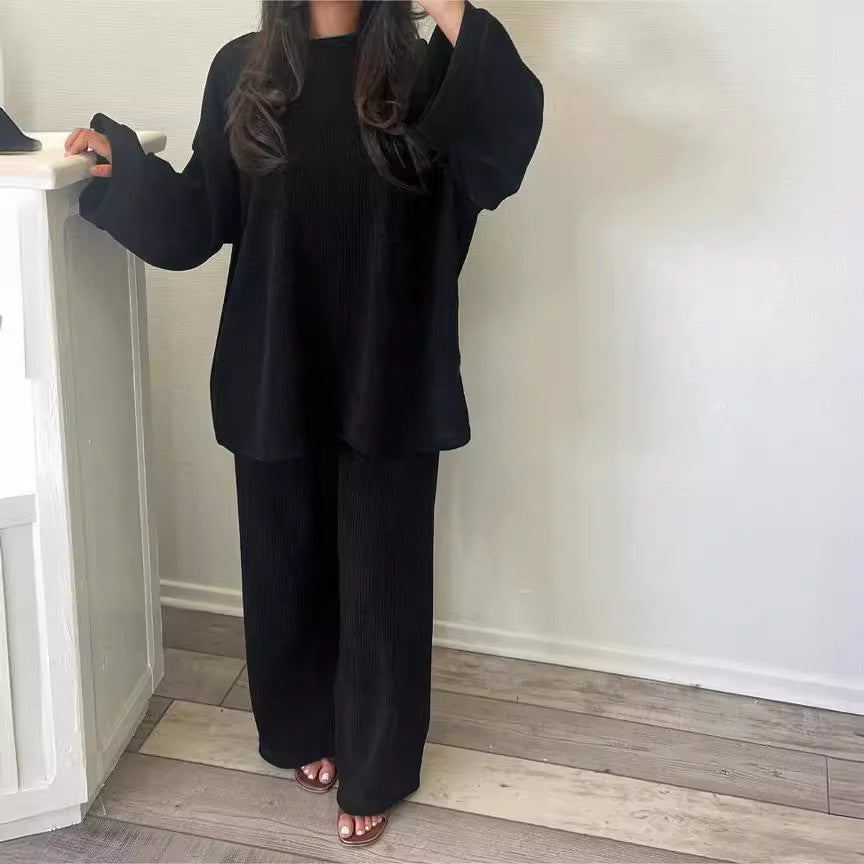 Damen Bequemes und stylisches Lounge-Set aus Rippstrick EB