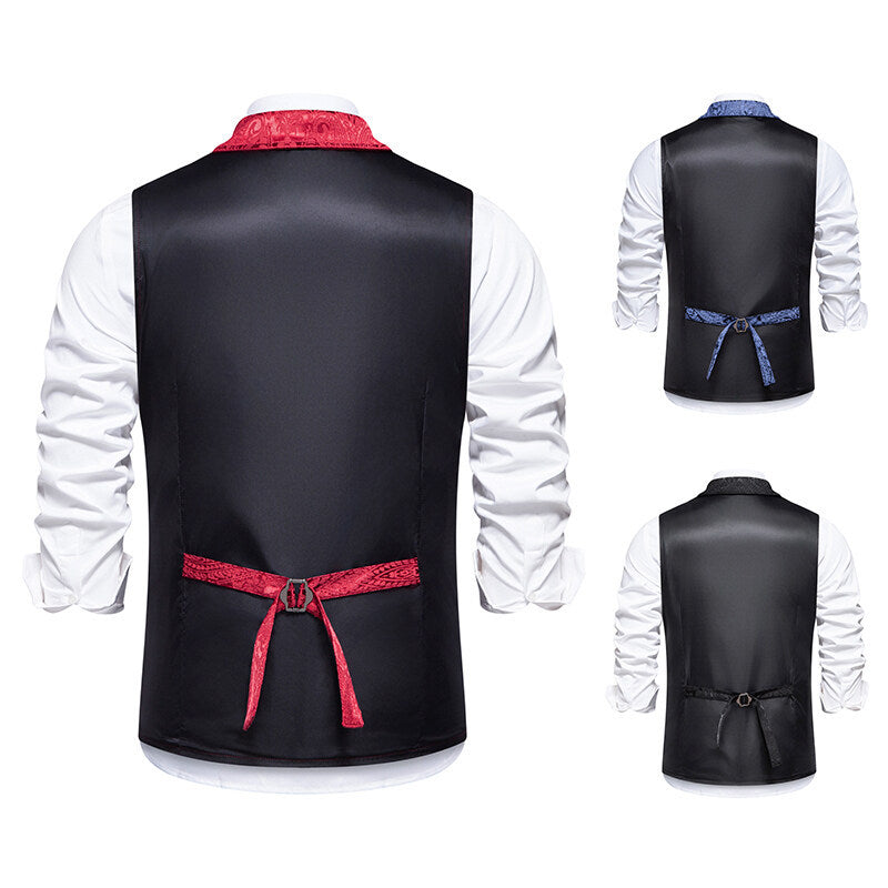 Herren elegante Weste mit kunstvollem Muster EB