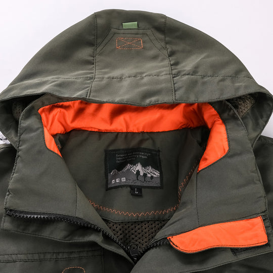 Herren nan wasserfeste und winddichte Outdoorparka mit abnehmbarer Kapuze EB