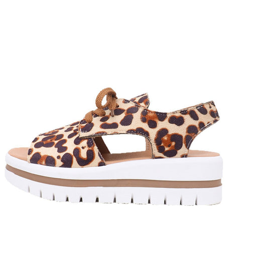 Damen sportliche Plateau-Sandalen mit atmungsaktivem Obermaterial und modischem Design EB