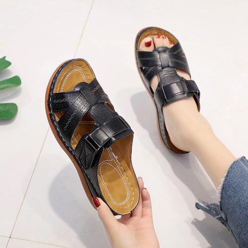Damen ergonomische Freizeitsandalen mit verstellbarem Riemen und atmungsaktiver Obermaterialstruktur EB