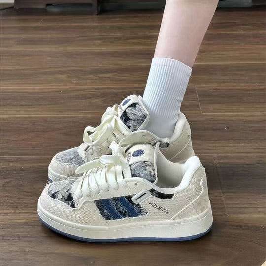 Damen modische Sneakers mit robustem Obermaterial und einzigartigem Design EB