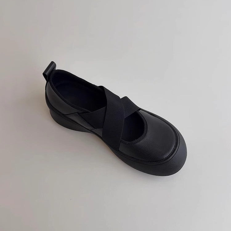 Damen Ballerinas mit elastischem Kreuzband und dämpfender Sohle EB
