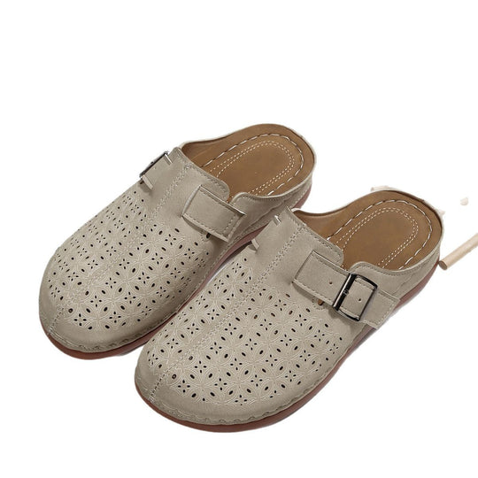 Damen Komfortable Clogs mit raffiniertem Lochmuster EB