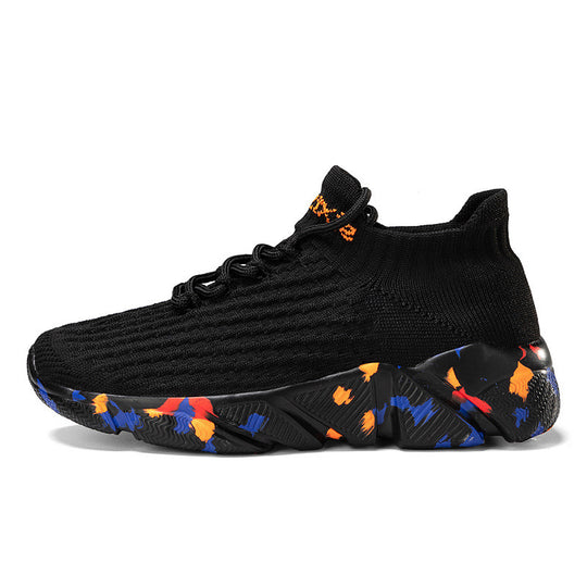 Damen Sportliche Strick-Sneaker mit rutschfester Sohle und einzigartigem Farbdesign EB