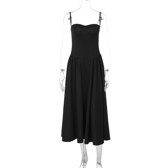 Damen Maxi-Kleid mit elegantem Bustier-Oberteil und fließendem Rock EB