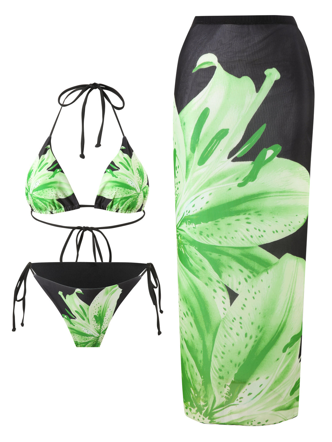 Damen Bikiniset mit elegantem Strandrock EB
