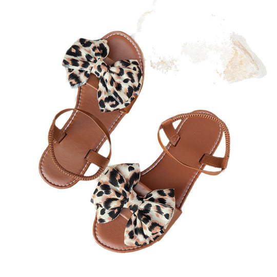 Damen Sommer Sandalen mit dekorativem Schleifen-Design EB