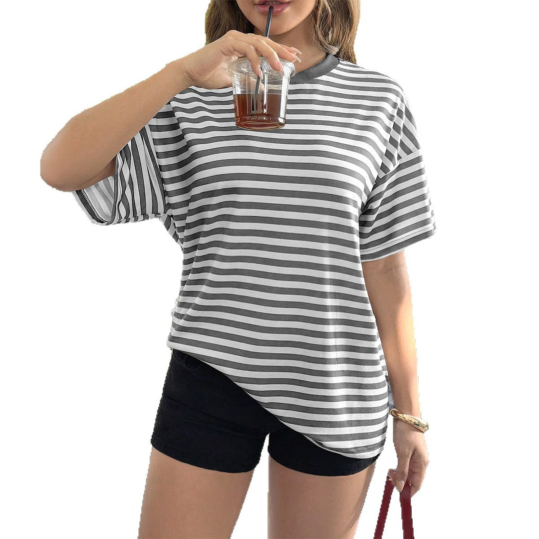 Damen Oversized Streifen-T-Shirt EB