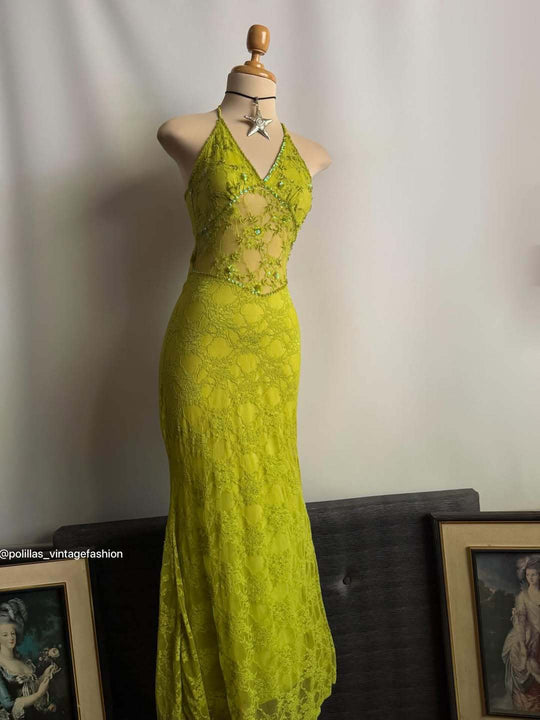Damen Elegantes Spitzenkleid mit raffiniertem Schnitt EB