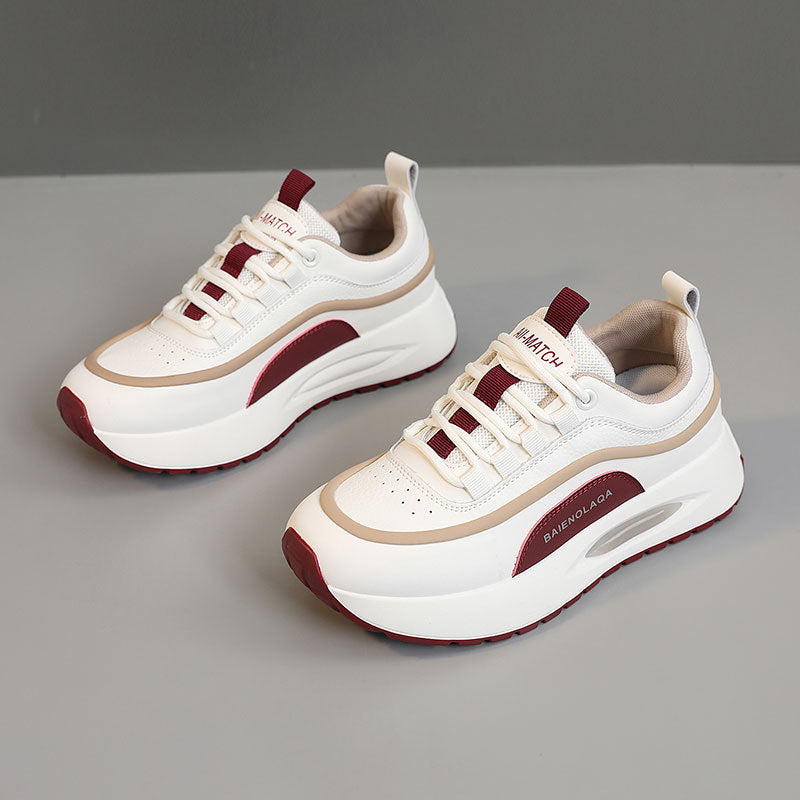 Damen Modische Plattform-Sneaker mit optimaler Dämpfung und atmungsaktiver Obermaterialstruktur EB