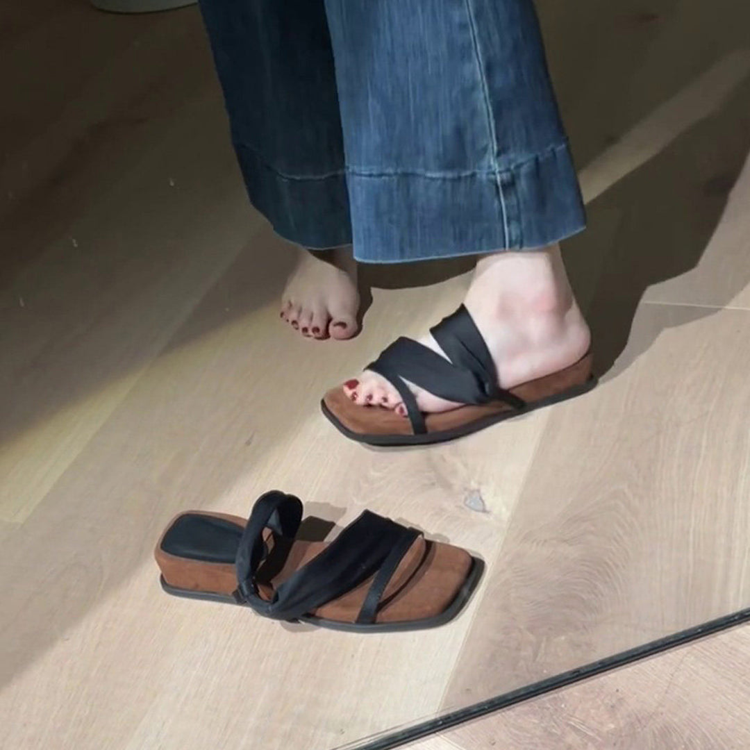 Damen Elegante Sandalen mit umschlingendem Riemen EB