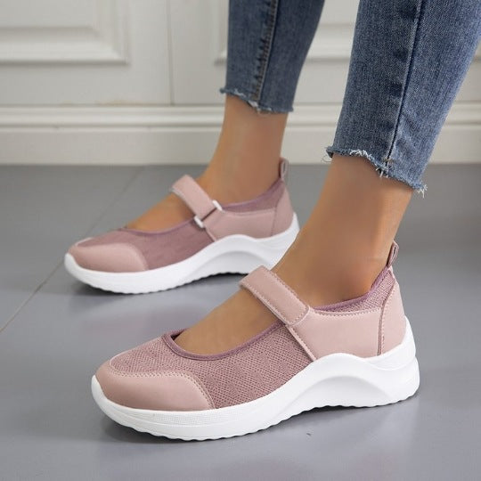 Damen Sneakers mit verstellbarem Klettverschluss und atmungsaktiver Mesh-Oberfläche EB