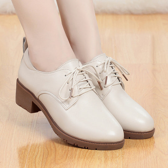 Damen Schnürschuhe mit komfortablem Blockabsatz und eleganter Schnittführung EB