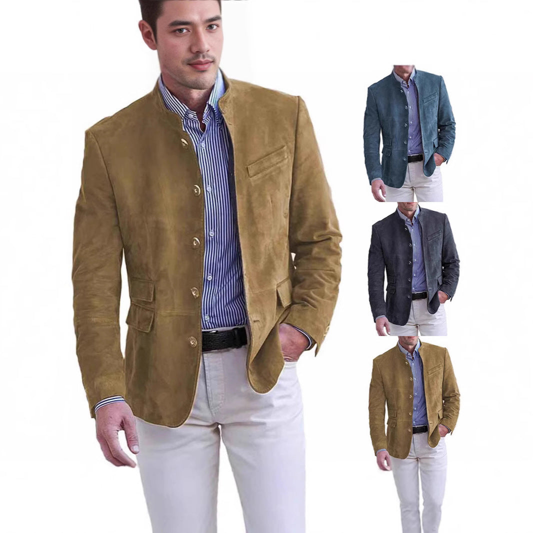 Herren elegante Wildlederjacke im modernen Design EB