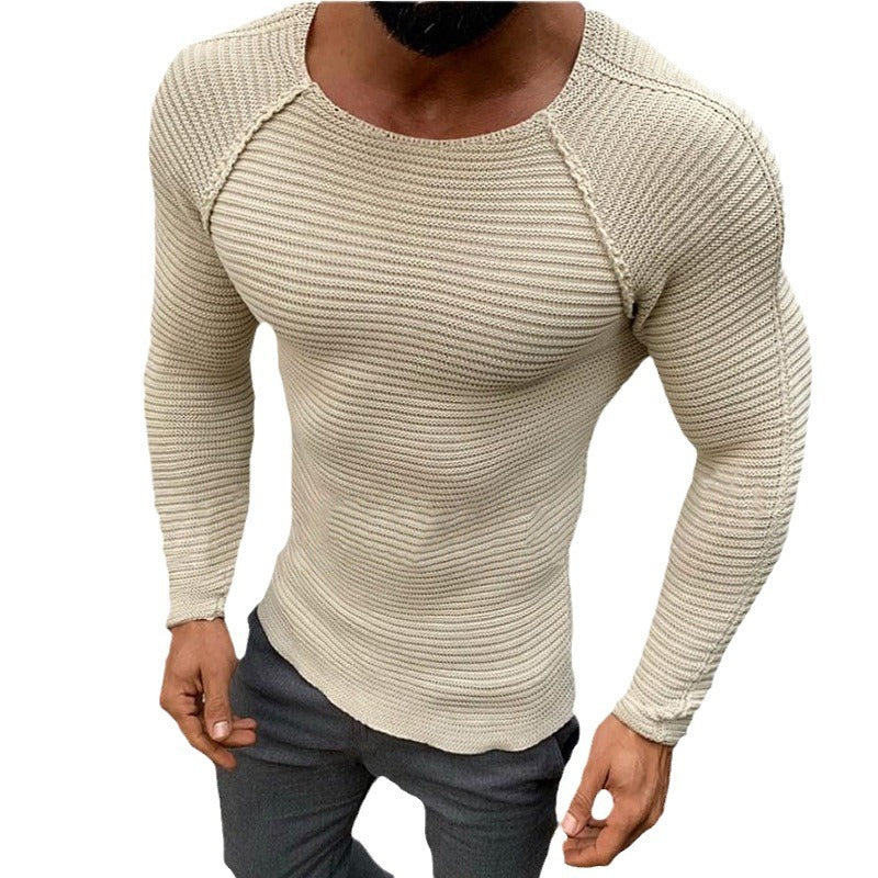 Herren modischer Strickpullover mit strukturiertem Design EB