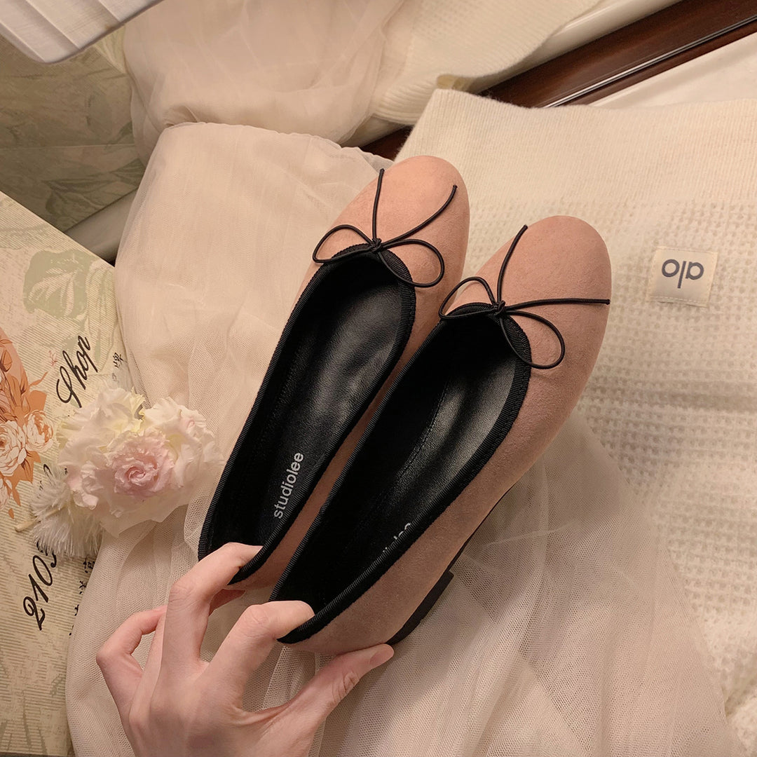 Damen Ballerina-Schuhe mit verspieltem Schleifendetail und bequemer Innensohle EB