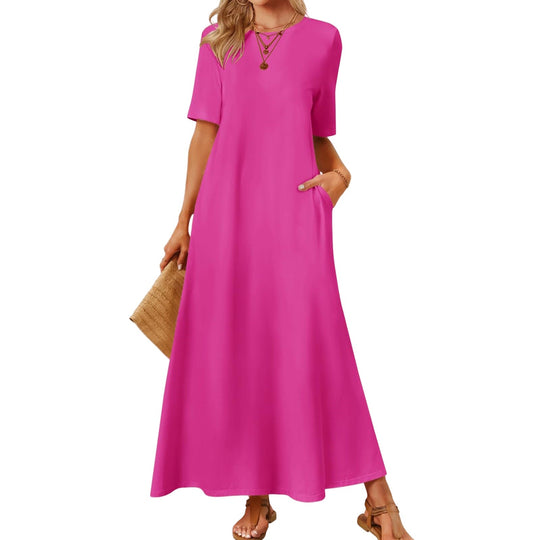 Damen Maxikleid mit lässigem Schnitt und praktischen Taschen EB