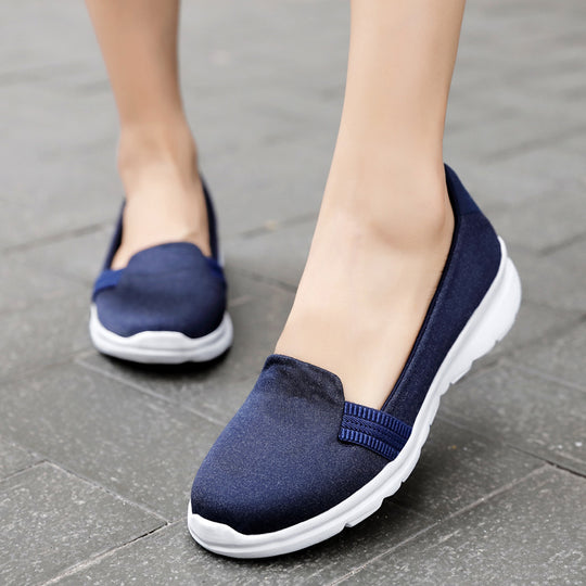 Damen Komfortable Slip-On Freizeitschuhe EB