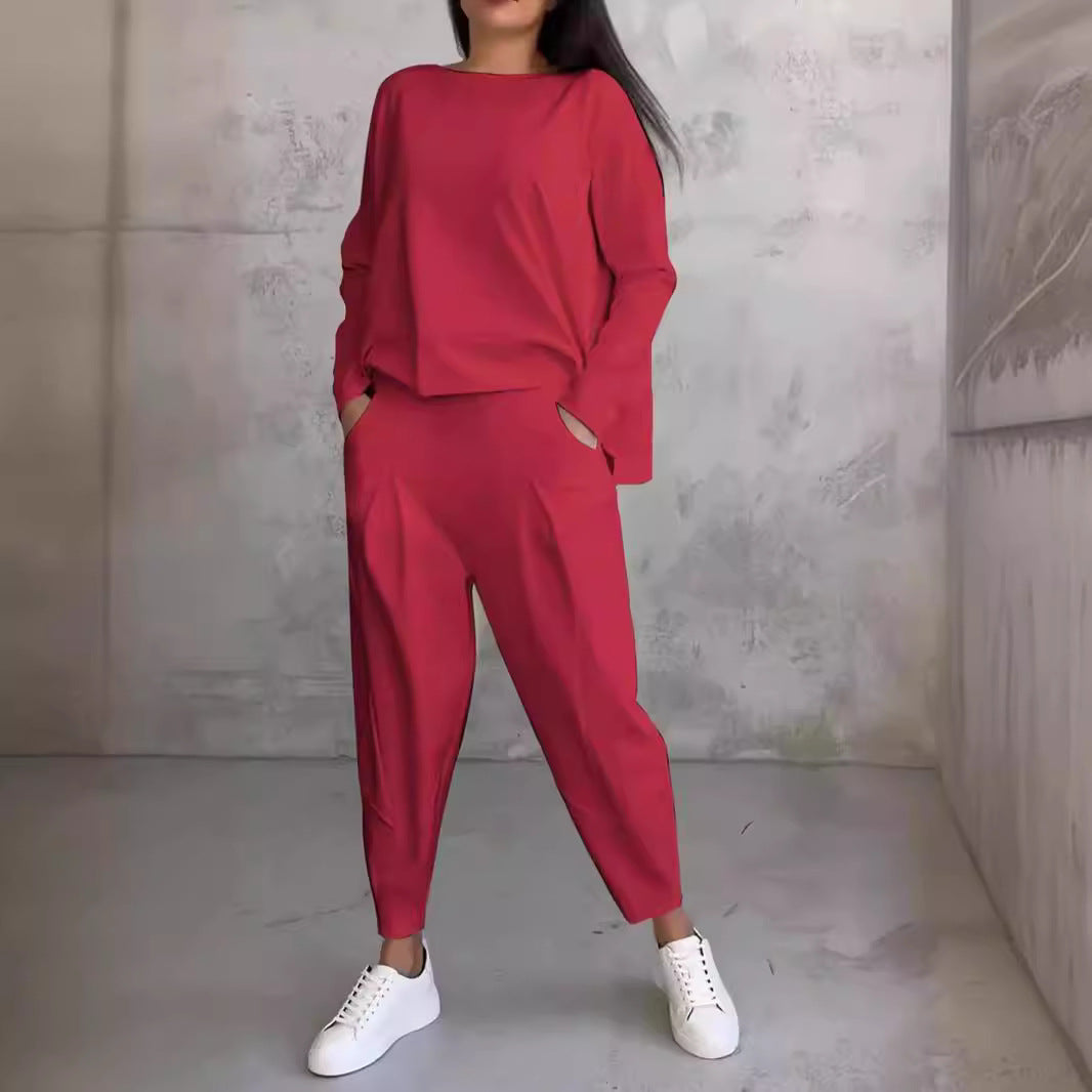 Damen lässiger Zweiteiliger Sweatanzug EB