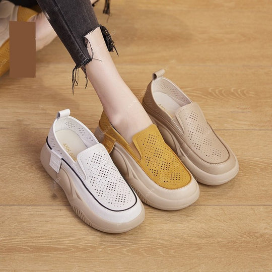 Damen Komfortable Slip-On Schuhe mit luftiger Mesh-Oberfläche und flexibel Dämpfung EB