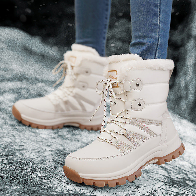 Damen Gefütterte Winterstiefel mit rutschfester Sohle und isolierender Polsterung EB
