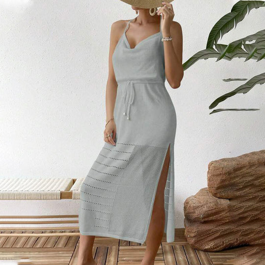 Damen luftiges Strandkleid mit verstellbarem Träger EB