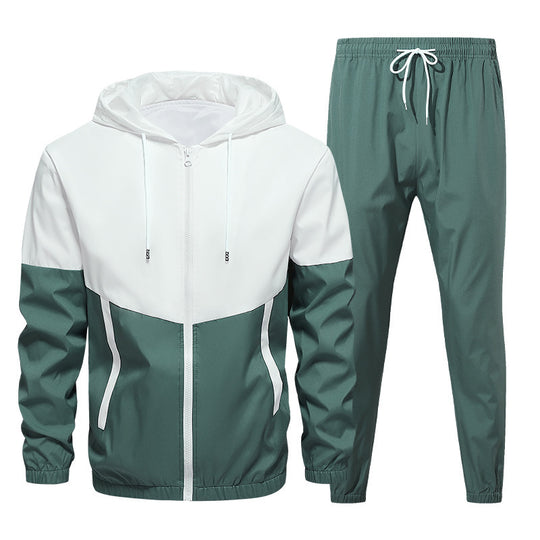 Herren Sportanzug mit atmungsaktiver Jacke und elastischen Jogginghosen EB