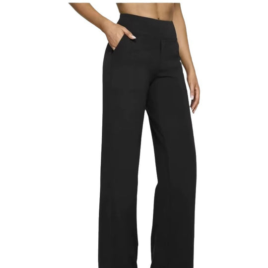 Damen Weit geschnittene Komfort-Hose mit elastischem Bund und praktischen Taschen EB