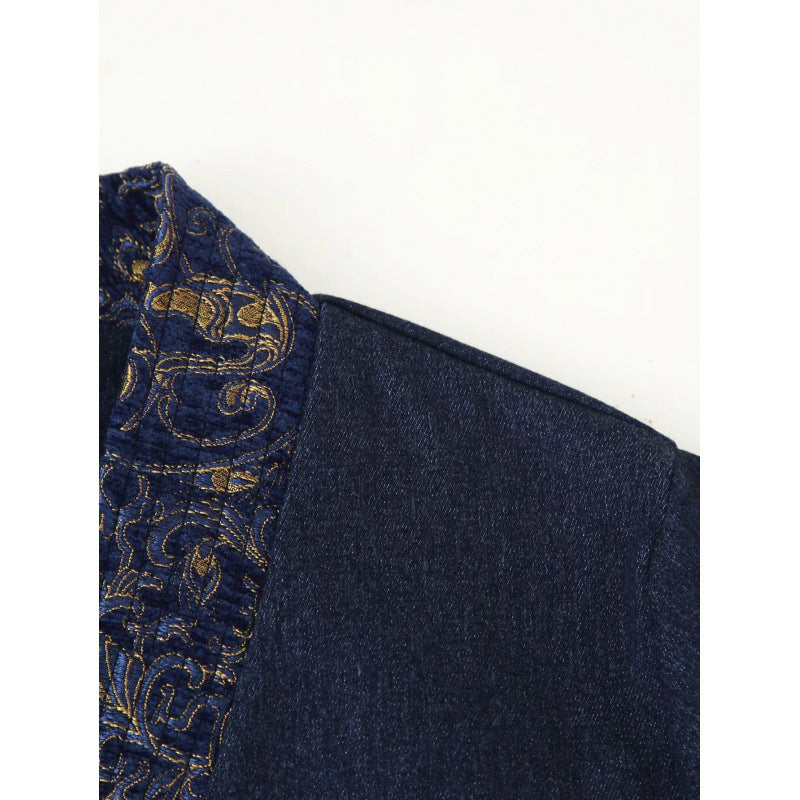 Damen elegante modische Jacke mit kunstvoller Stickerei EB