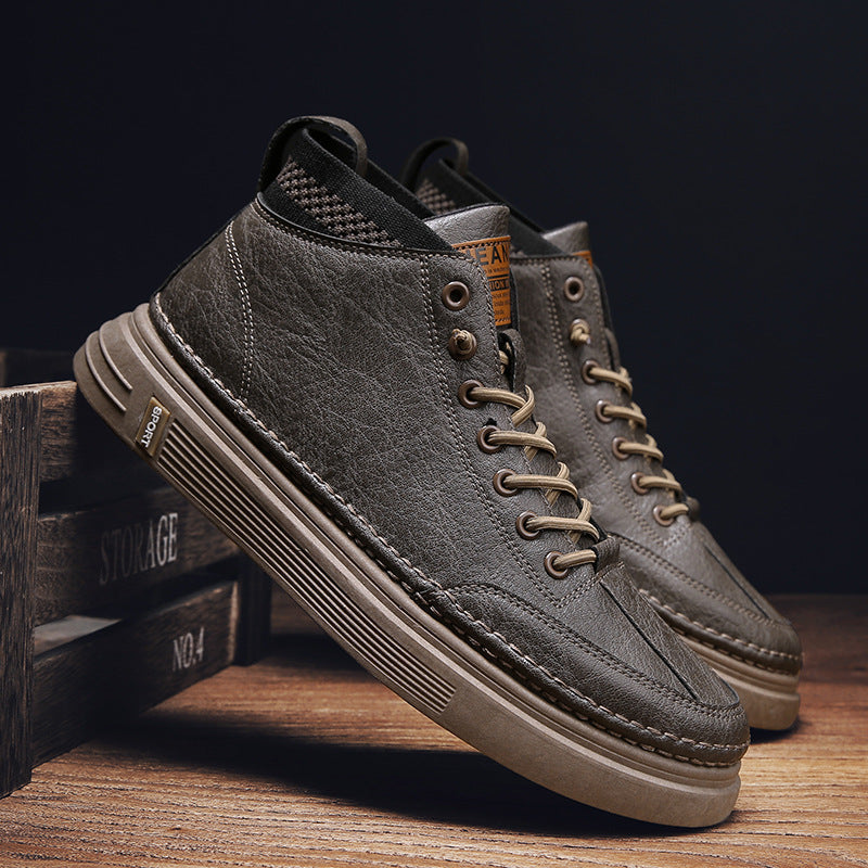 Herren modische Winterstiefel mit rutschfester Sohle und atmungsaktivem Innenfutter EB