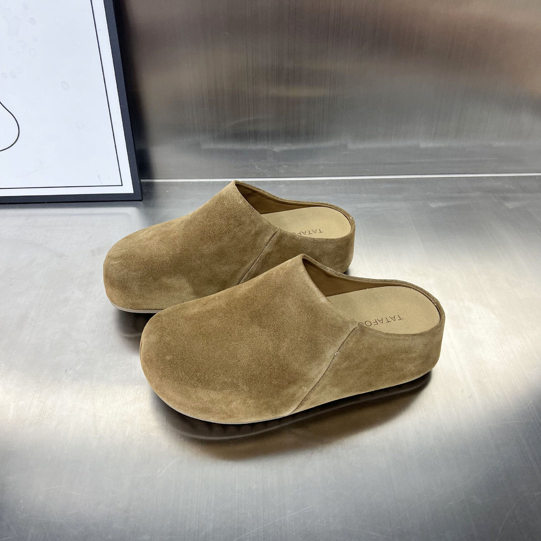 Damen Komfortable Wildleder-Clogs mit anatomischem Fußbett und rutschfester Sohle EB