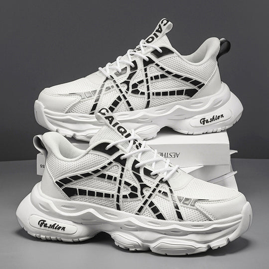 Damen Sportliche und moderne Sneaker mit atmungsaktiver Mesh-Oberfläche und dämpfender Sohle EB