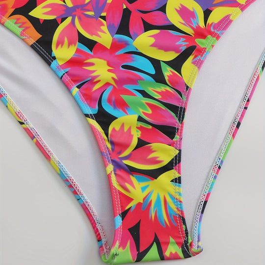Damen Bikiniset mit auffälligem floralem Design und komfortablem Schnitt EB