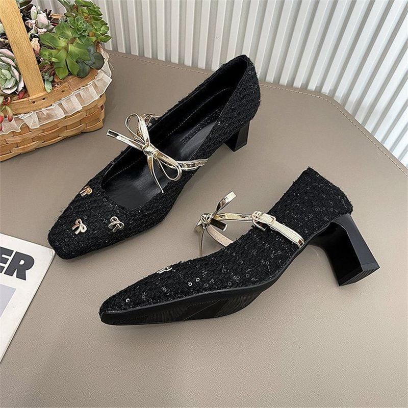Damen elegante Pumps mit modischem Schleifendetail EB