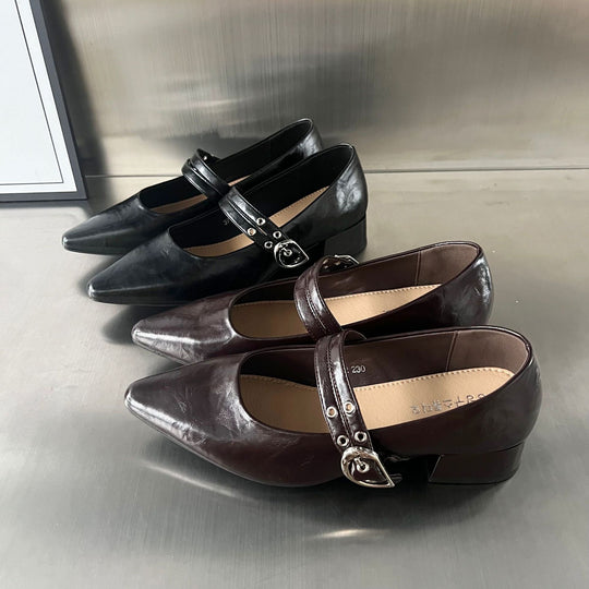 Damen elegante Pumps mit modischem Riemendesign EB