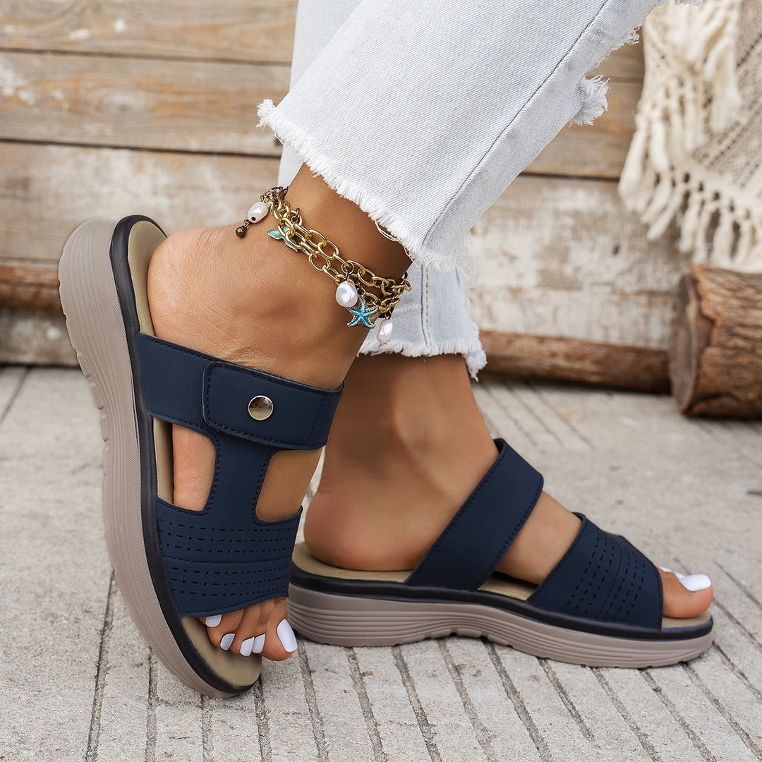 Damen Komfortable Sandalen mit verstellbaren Riemen und atmungsaktiver Oberfläche EB