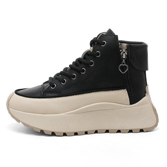 Damen High-Top Sneakers mit elegantem Reißverschluss und dämpfender Laufsohle EB