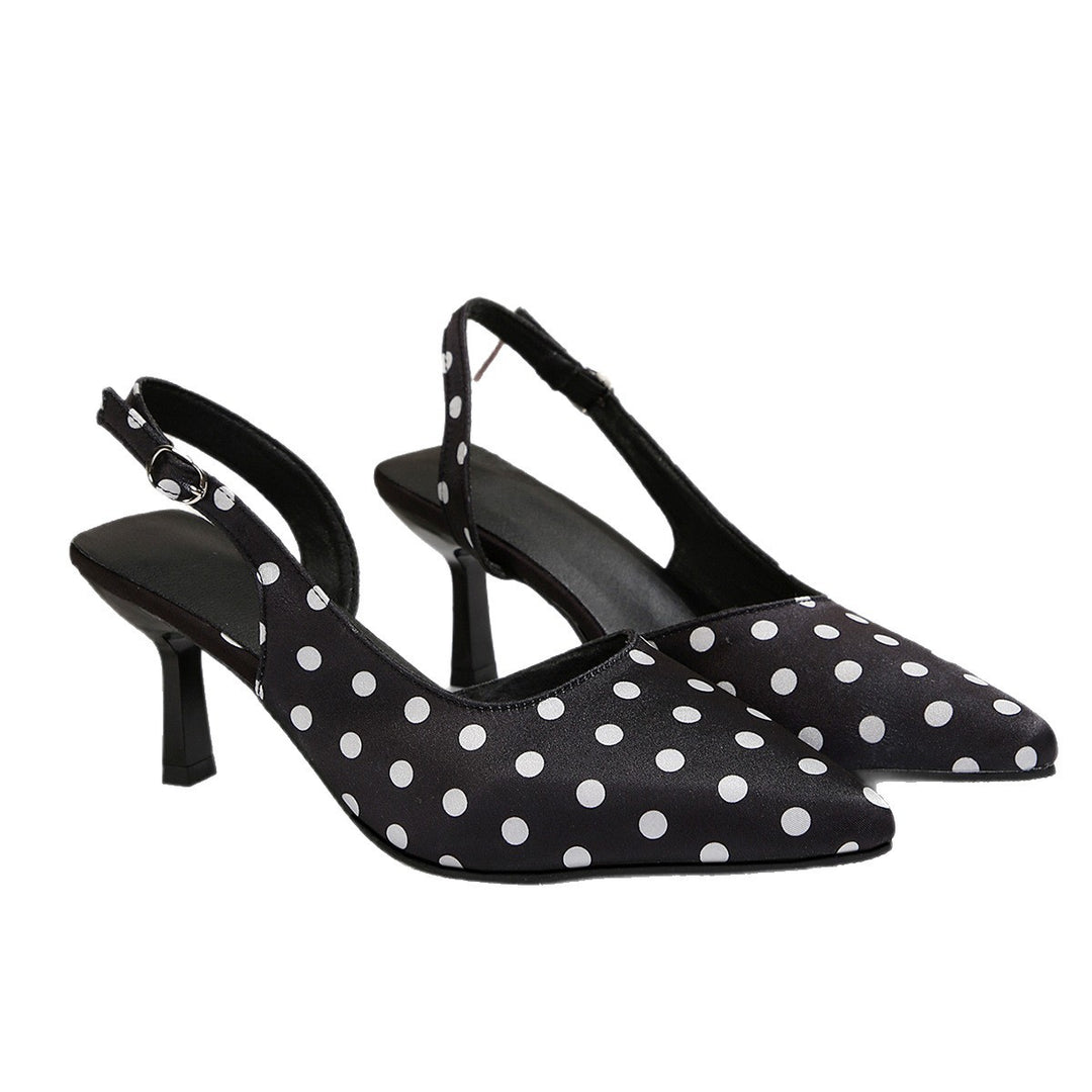 Damen Slingback Pumps mit Punktmuster EB