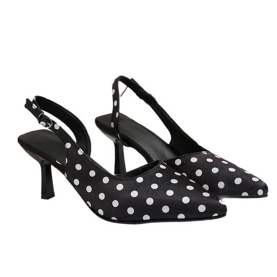 Damen Slingback Pumps mit Punktmuster EB
